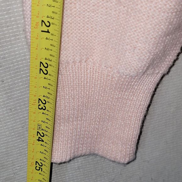 Pink Angora Sequin Sweater Womens Medium Wool Blend Winterwear Pastel Feminine - Picture 9 of 12